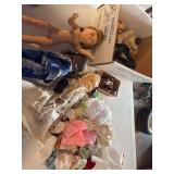 Vintage dolls, doll clothing