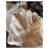 Ladies white fur coat size M