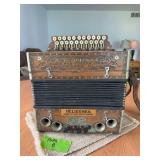 Heligonka Made in Czechoslovakia accordion Favorite Made for Joseph Jiran Chicago, Ill