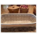 Three Longaberger baskets w protectors and liners