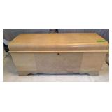 Lane cedar chest 18D x 48L x 20H Does have some veneer damage, see photos