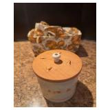 Longaberger treat jar and a liner and protector