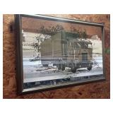 Semi mirror, print, and 2 Peterbilt signs