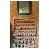 Thread and rack, oak framed mirror