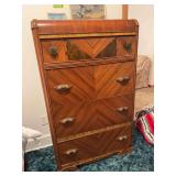 Four drawer chest of drawers 19D x 33L x 52H