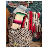 Afghan, denim quilt, soft blanket, etc