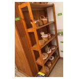 Modern wood bookcase 10D x 30L x 66H NO CONTENTS!!