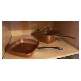 Two Copper Chef pans
