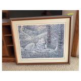 “Winter White” signed by James Edward “Rusty” Brotherton Framed measures 29x25