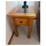 24x16 end table w slate tile top and single drawer