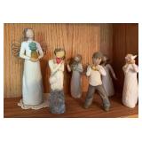 Six  Willow Tree figurines