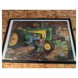 2 framed John Deere puzzles