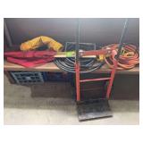 Heavy duty drop cords and 2 wheeler to haul them away