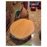 Three Longaberger baskets w protectors and one liner