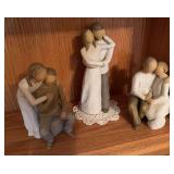 Three Willow Tree figurines