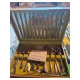 Flatware in case