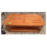 Coffee table w matching end table 24x47x16H and 20x24x18H NO CONTENTS