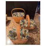 Three Longaberger baskets