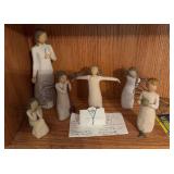 Six Willow Tree figurines