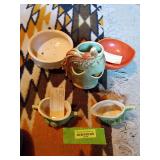 Five pieces McCoy pottery
