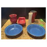 Six pieces Longaberger stoneware