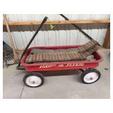 Radio flyer wagon and garden edging