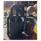 Fruit press w/ basket and spouts