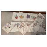 Hand embroidered towels as shown