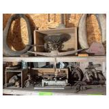Hand drill, coal shovels, and more