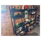 Triple bookcase and contents