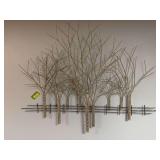 Metal tree wall art 54” x 42” (bring tools to remove from wall)