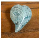 Murano glass blue heart