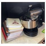 West Bend upright mixer and church cookbooks
