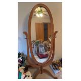 Approx 64” tall mirror on stand
