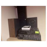 Silver Marshall music system with 4 speakers