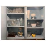 Clear glass and milk glass