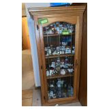 Glass front display cabinet (left side of entertainment center) 18D x 25L x 54H NO CONTENTS!!