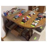 58” dining table with 6 chairs and 12” table leaf