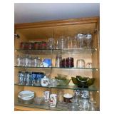 Drinking glasses of all kinds, serving pieces, stemware, etc