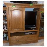 Entertainment center middle section 23D x 50L x 58H NO CONTENTS!!