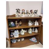 Display shelf (36”x40”) and snowmen on display