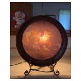 Round backlit nativity scene