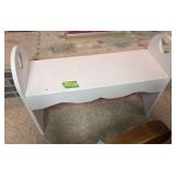 Wood heart bench 32” long