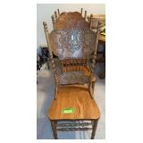 4 oak HW Hull & Sons dining chairs