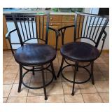 Two swivel bar stools w 23” seat height
