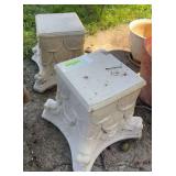 2 planter pedestals