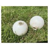 Pair lightening rod balls