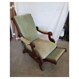 Reclining chair w/pullout footrest