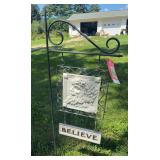 Believe Santa yard sign