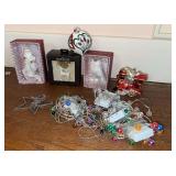 Hand decorated glass bulb, Hallmark Keepsake ornaments, etc